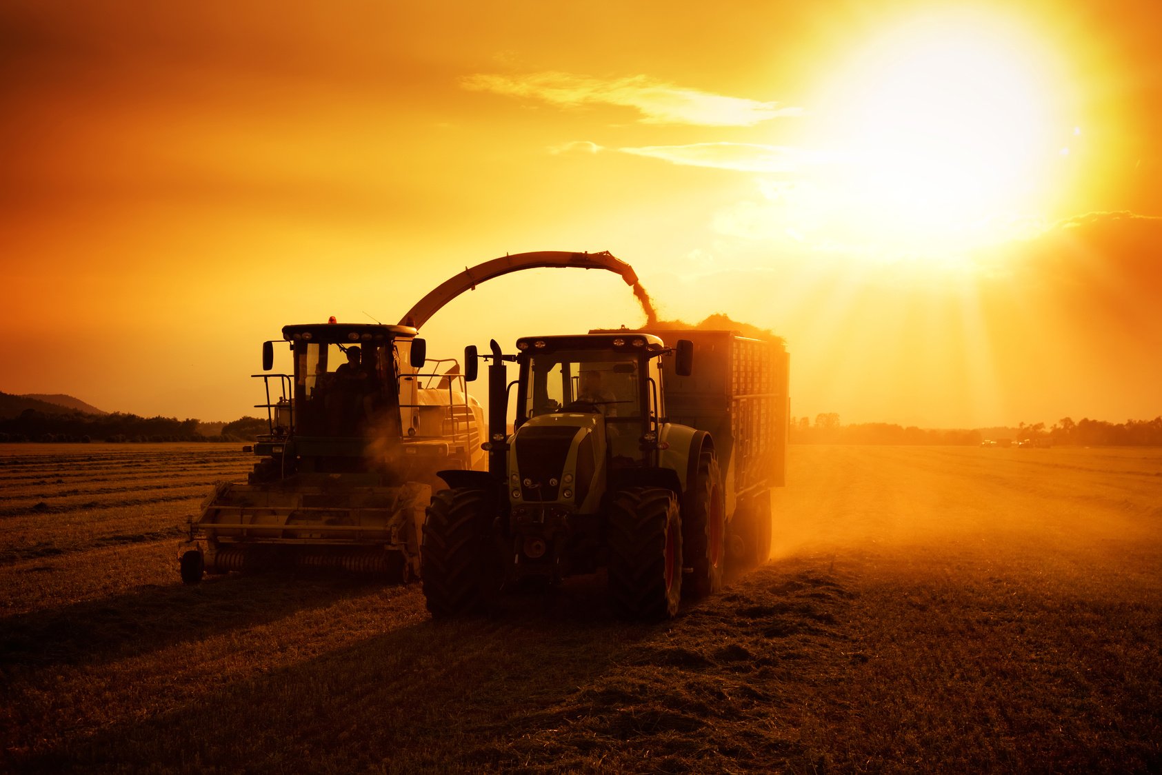 agriculture machinery on work